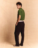 TRICOT OPEN-COLLAR POLO
