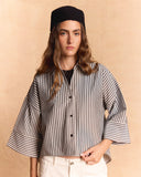 POPLIN SHIRT WITH WIDE CUFFS