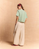 STRIPED POPLIN TOP