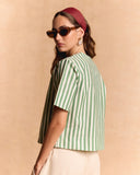 STRIPED POPLIN TOP