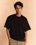 CONTRAST-STITCH T-SHIRT