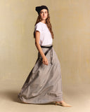 ASYMMETRIC POPLIN SKIRT