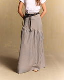 ASYMMETRIC POPLIN SKIRT