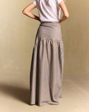 ASYMMETRIC POPLIN SKIRT