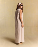 SLEEVELESS LINEN MAXI DRESS