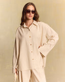 PUFF-SLEEVE LINEN SHIRT