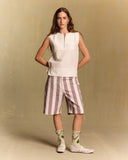SLEEVELESS SHIRT WITH DARTS